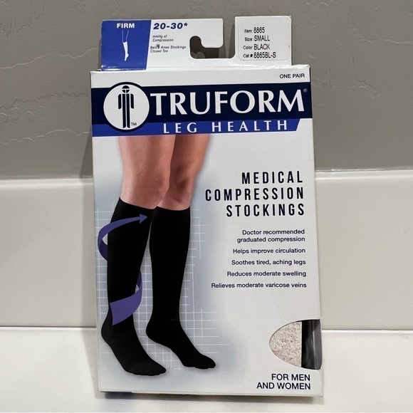 Truform Medical firm Compression Stockings for Men and Women sz Small black, NIB - Picture 1 of 10
